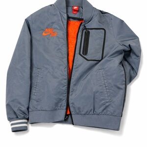 Nike Gray Bomber Jacket with Orange Lining- $$$ popular